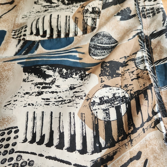 Vintage Expressions World Wide Havana Men's Abstract Print Shirt - Picture 10 of 12